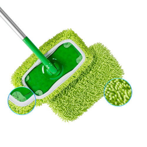 Многоразовый моп для швабры из микрофибры Reusable Microfiber Pads KEEPOW для швабры Swiffer, 1 шт